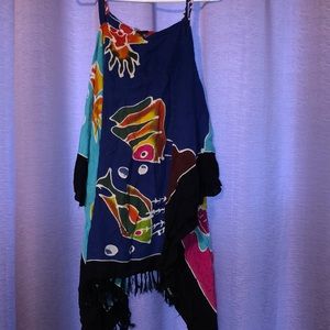 Flowy fish pool/beach cover up